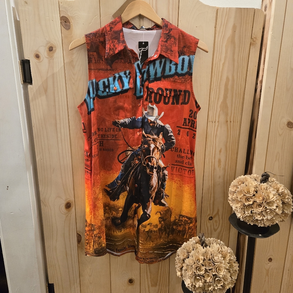 Lucky Cowboy Snap Front Dress